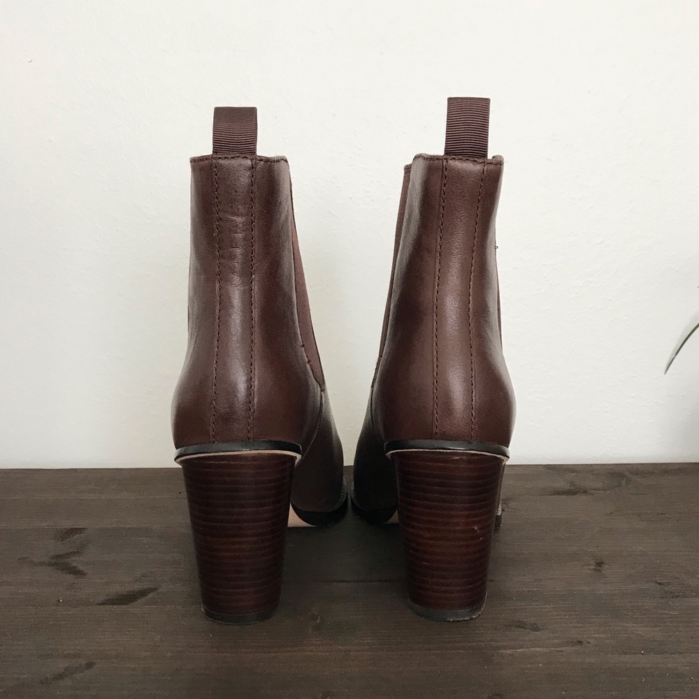 [Cole Haan] Brown Heeled Ankle Boot Booties - Picture 7 of 8